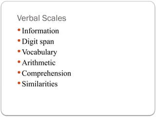 Verbal Scale Examples 1269445982BA PART I -PAPER 1-PSYCHOLOGY HONOURS- MEASUREMENT OF ...