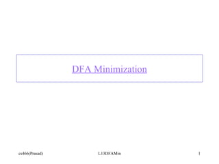 DFA Minimization 