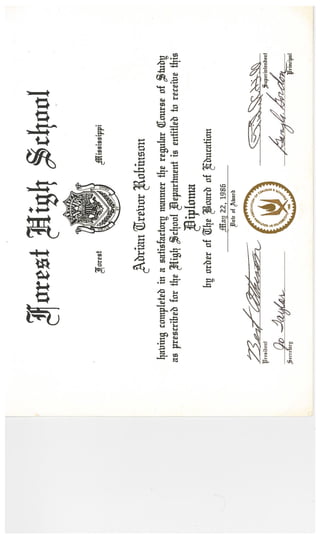 Forest High School Diploma (001)