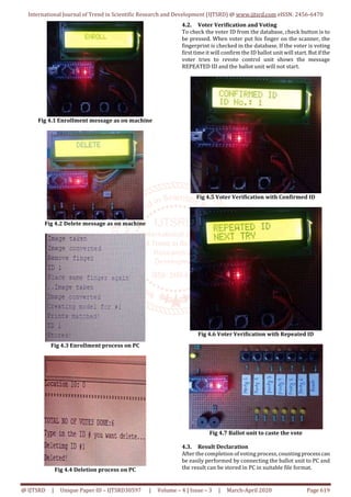 Biometric Electronic Voting Machine | PDF