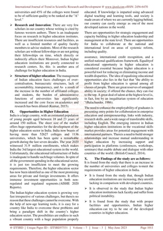 Higher Education in India An Analysis of Trends Challenges and ...