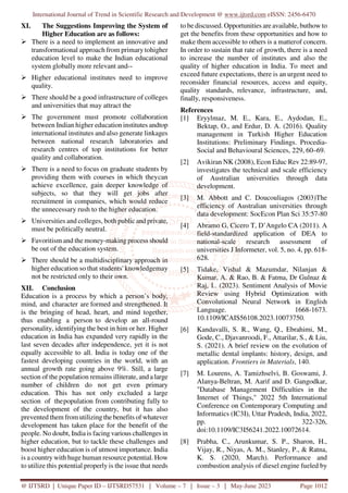 Higher Education in India An Analysis of Trends Challenges and ...