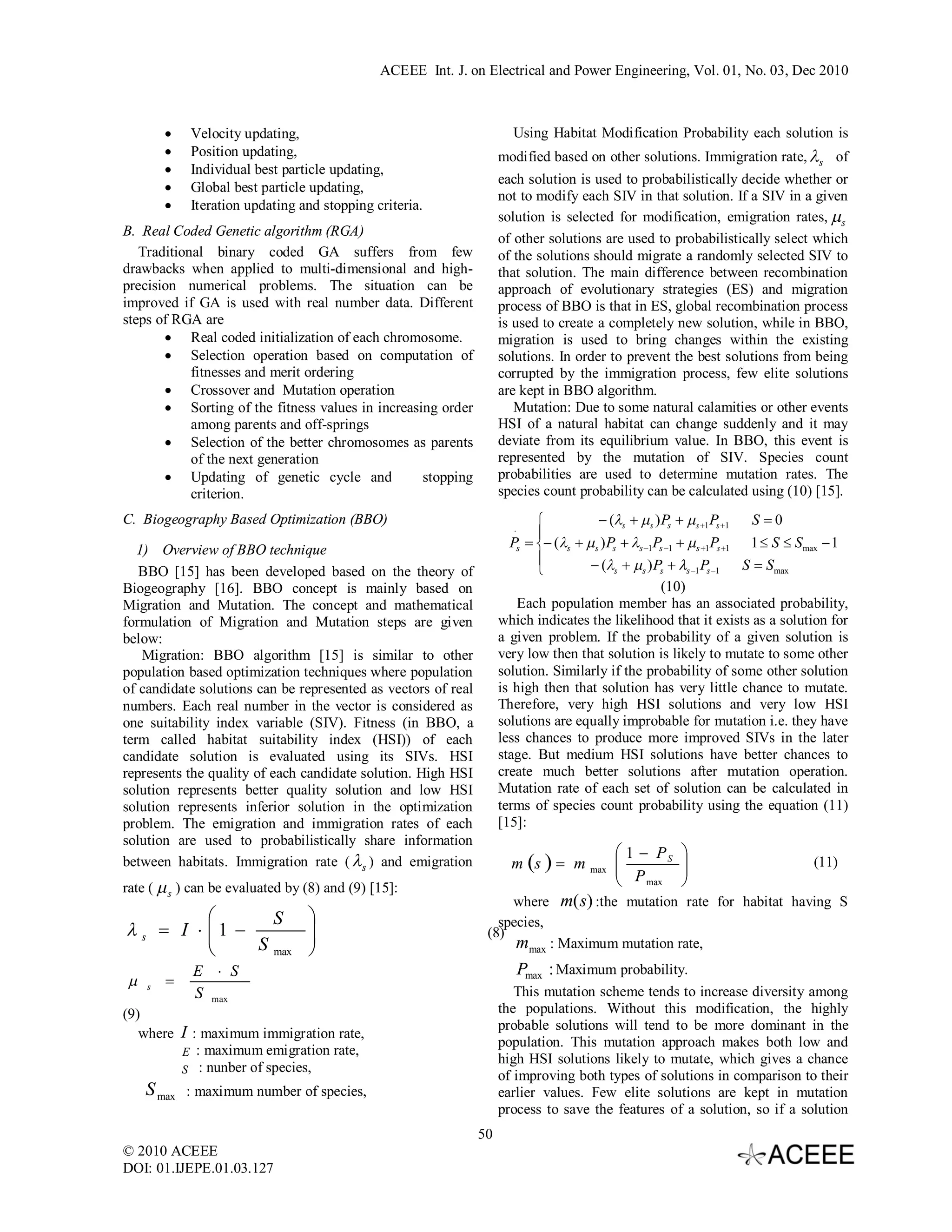 Biogeography Based Optimization Approach for Optimal Power Flow Problem ...