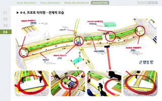 PROBLEM DEFINITIONFIELD RESEARCHDESK RESEARCH
▶ 4-4. 프로토 타이핑 - 전체적 모습
04
SUGGESTION
 