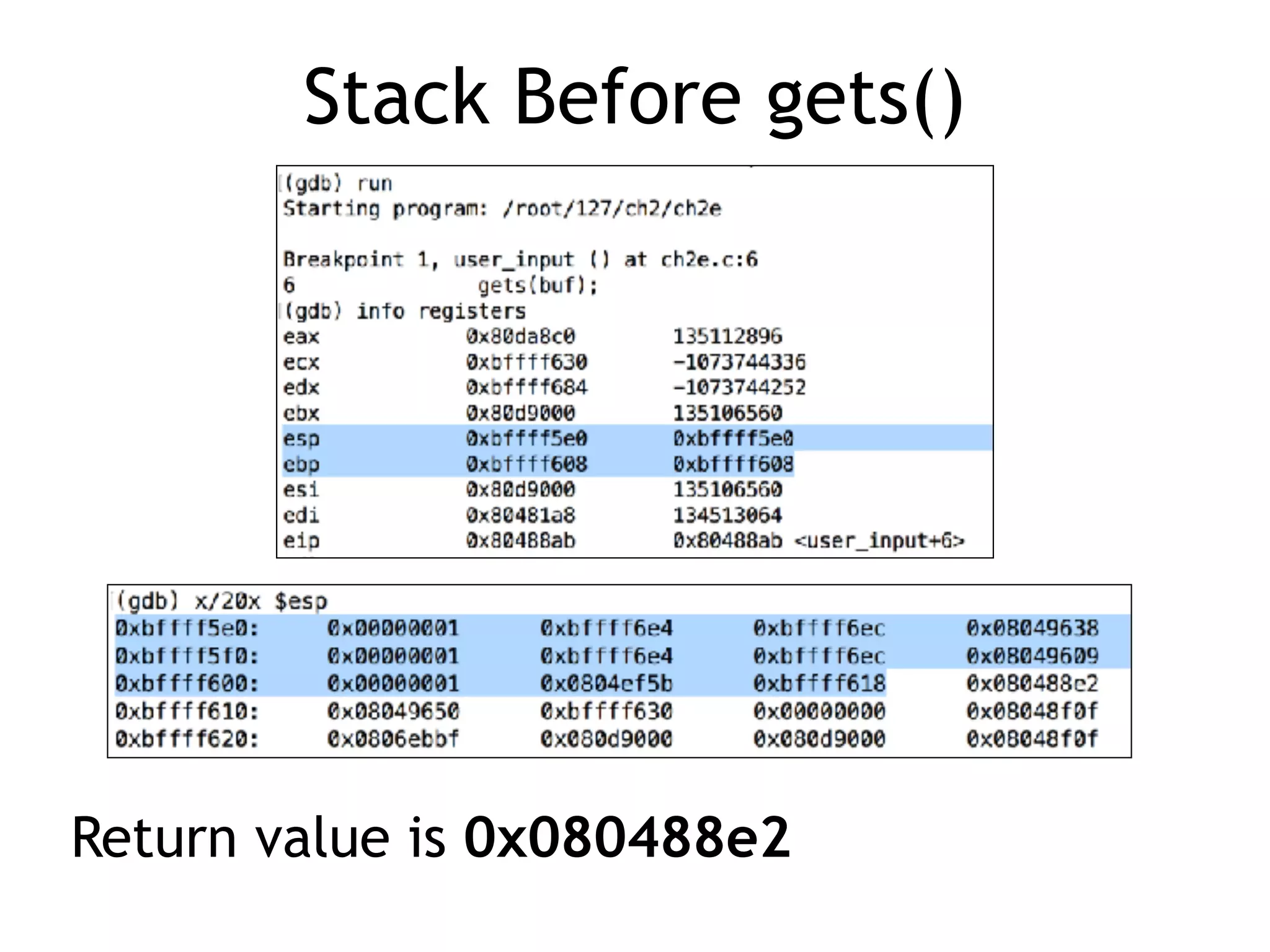 127 Ch 2: Stack overflows on Linux | PPT | Free Download