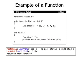Example of a Function
 
