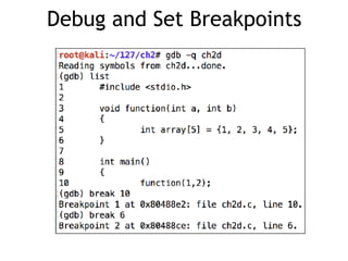 Debug and Set Breakpoints
 