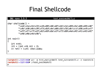 Final Shellcode
 
