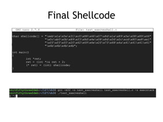 Final Shellcode
 