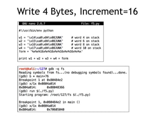 Write 4 Bytes, Increment=16
 