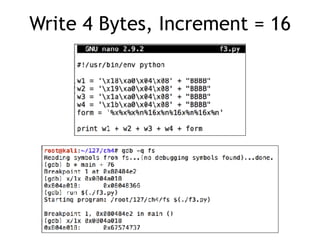 Write 4 Bytes, Increment = 16
 