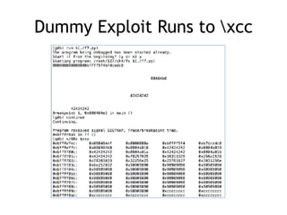Dummy Exploit Runs to xcc
 