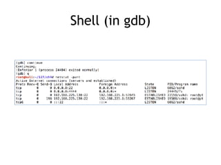 Shell (in gdb)
 