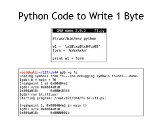 CNIT 127 Ch 4: Introduction to format string bugs | PDF | Programming ...