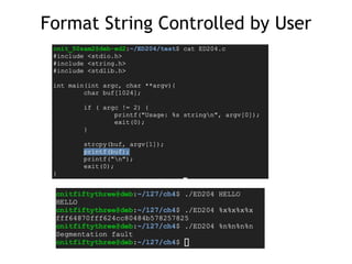 CNIT 127 Ch 4: Introduction to format string bugs | PDF | Programming ...