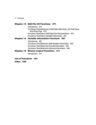 Sas Functions By Example Second Edition 2nd Ron Cody | PDF