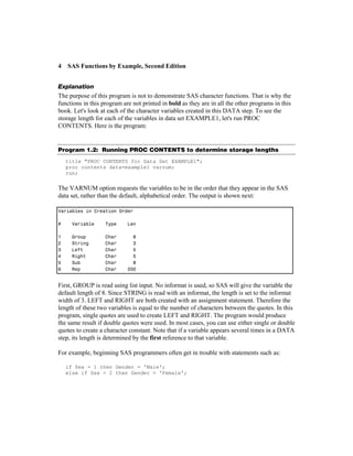 Sas Functions By Example Second Edition 2nd Ron Cody | PDF