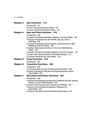 Sas Functions By Example Second Edition 2nd Ron Cody | PDF