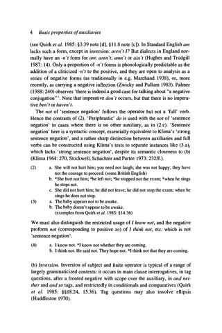 English Auxiliaries Structure And History Anthony R Warner | PDF