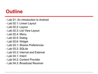 Android Lab Android Lab | PDF