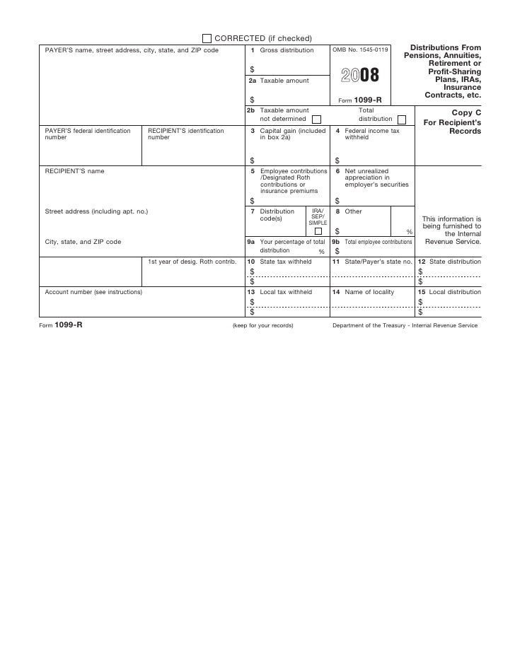 Form 1099-R-Distributions From Pensions, Annuities, Retirement or Pro…