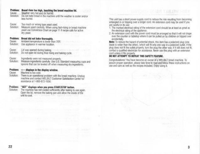 12717545 Welbilt Abm4400 Instruction Manual Print Two Sided And Fold