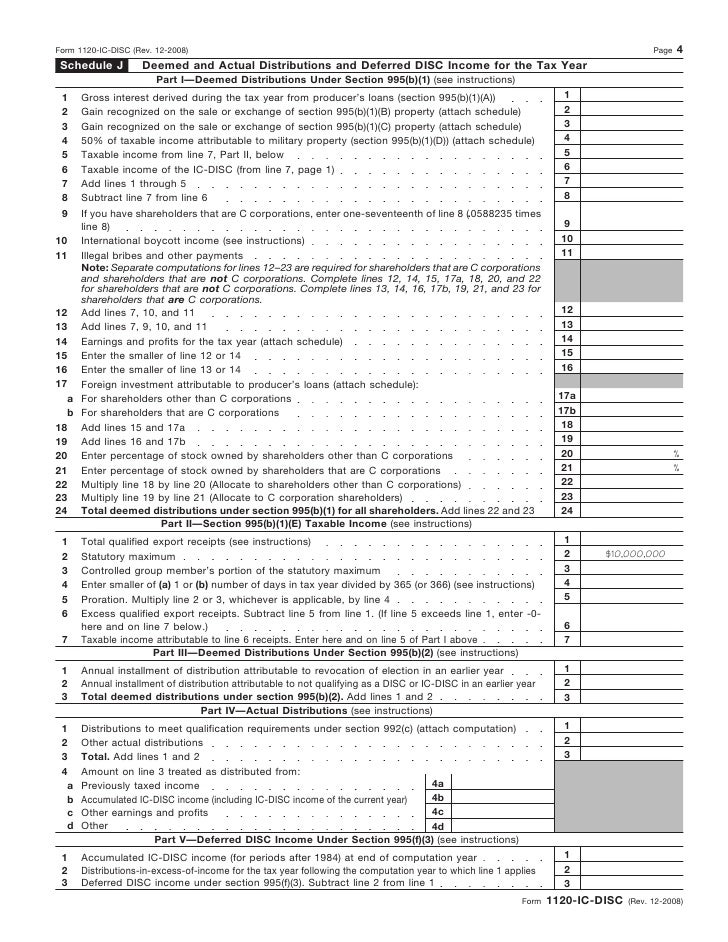 form 1120 ic disc interest charge domestic international sales corpo schedule j form 1120