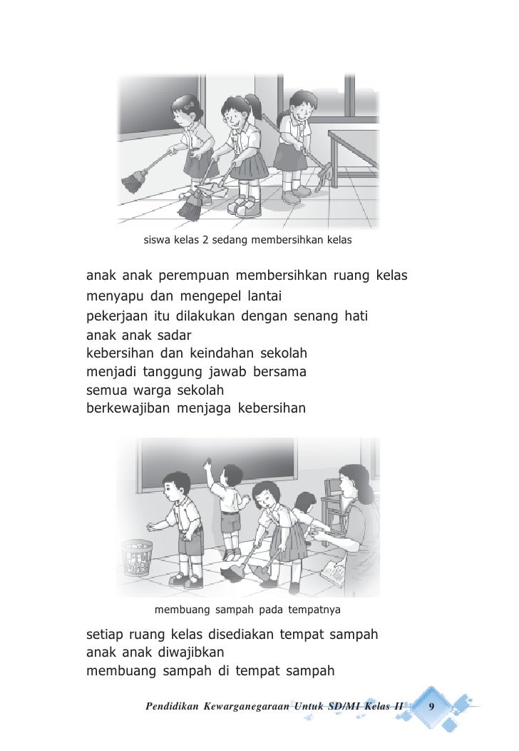 Sd Mi Kelas02 Pkn Sajari Suharto Anak Diwajibkan Membuang Sampah