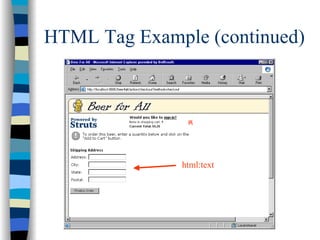 HTML Tag Example (continued)




              html:text
 