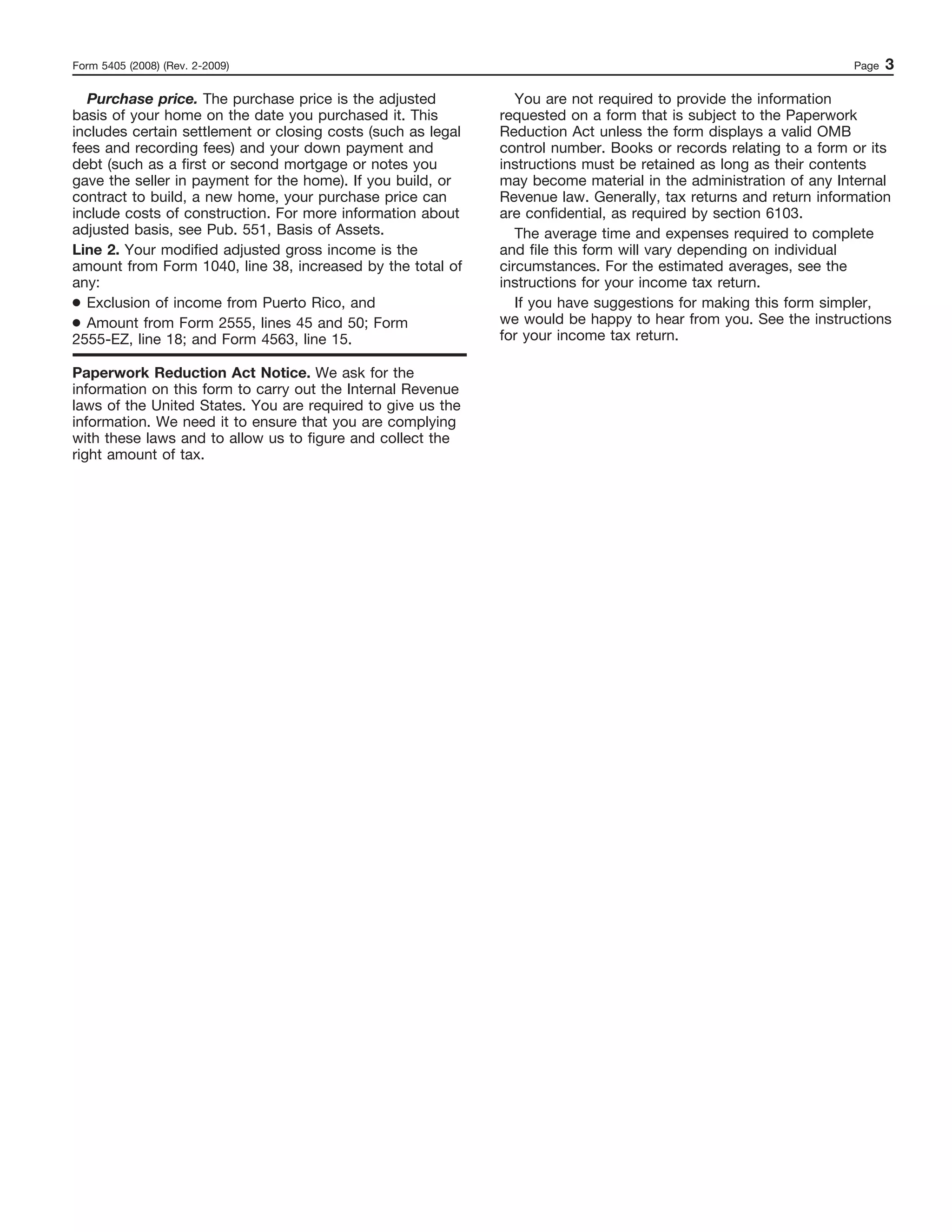 Form 5405 first time homebuyer credit pdf