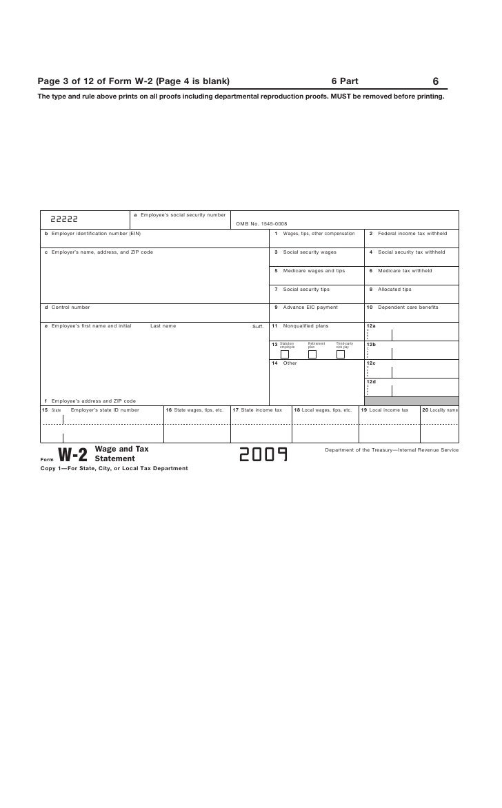 Form W-2 Wage and Tax Statement