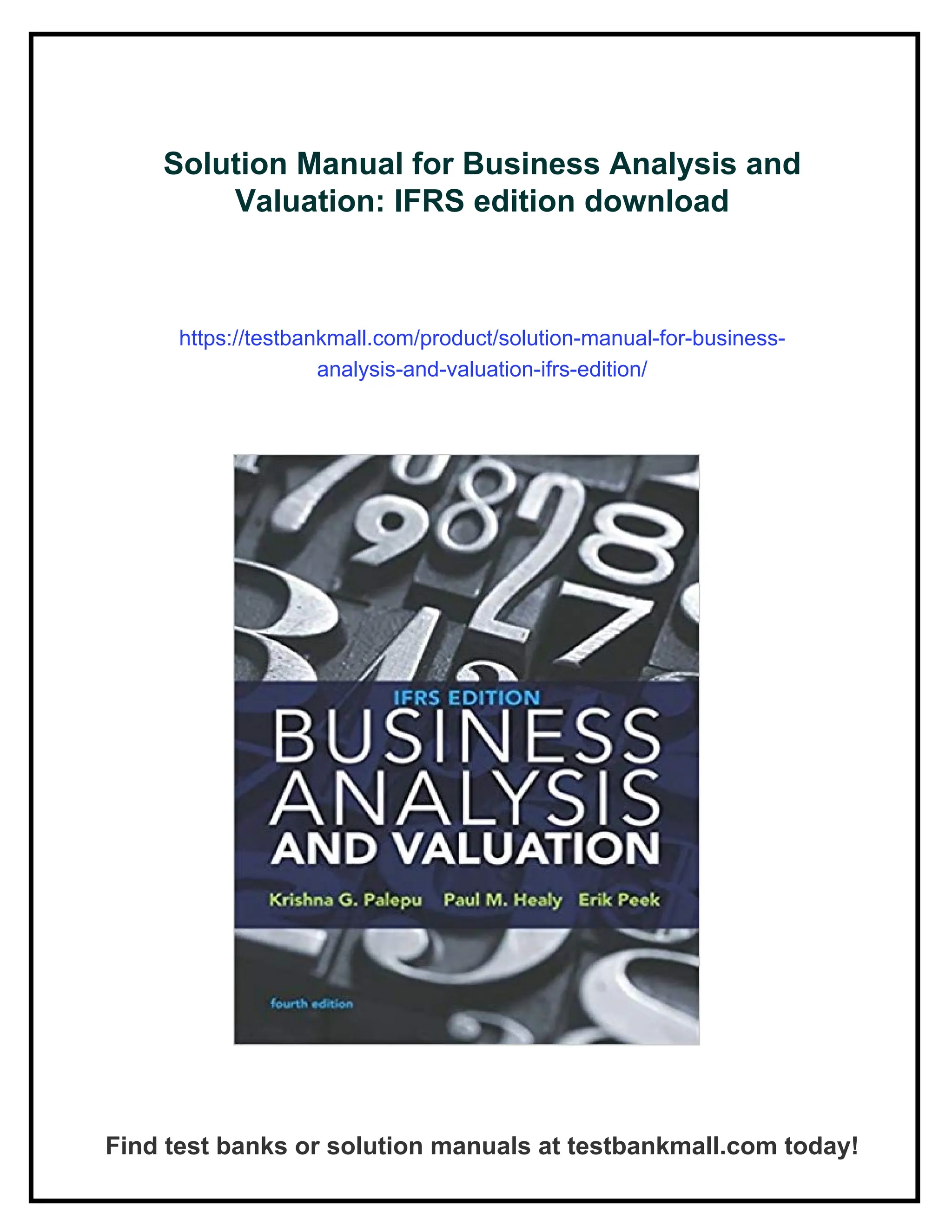 洋書 Business Analysis and Valuation: IFRS Business Analysis and Valuation: IFRS: Amazon.co.uk: Palepu