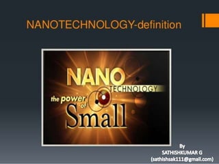 NANO TECHNOLOGY | PPTX