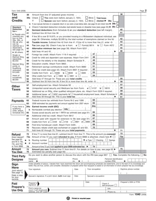 Form 1040-Individual Income Tax Return | PDF