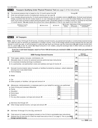 Form 2555- Foreign Earned Income