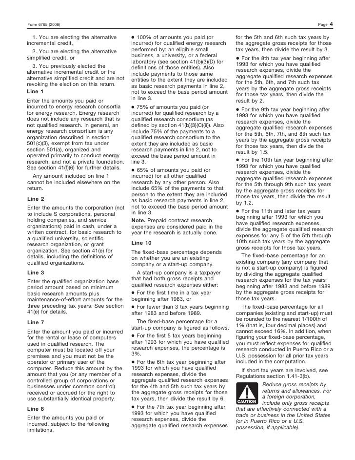 form 6765 credit for increasing research activities form 6765