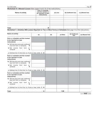 Form 8582-Passive Activity Loss Limitations