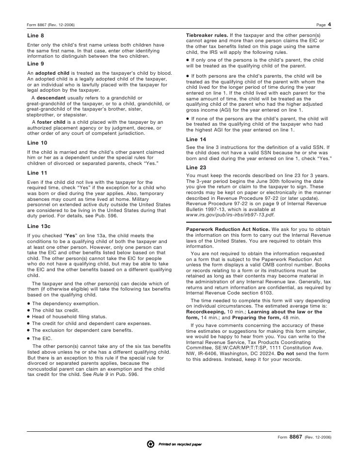 form 8867 paid preparers earned income credit checklist 2016 form 8867