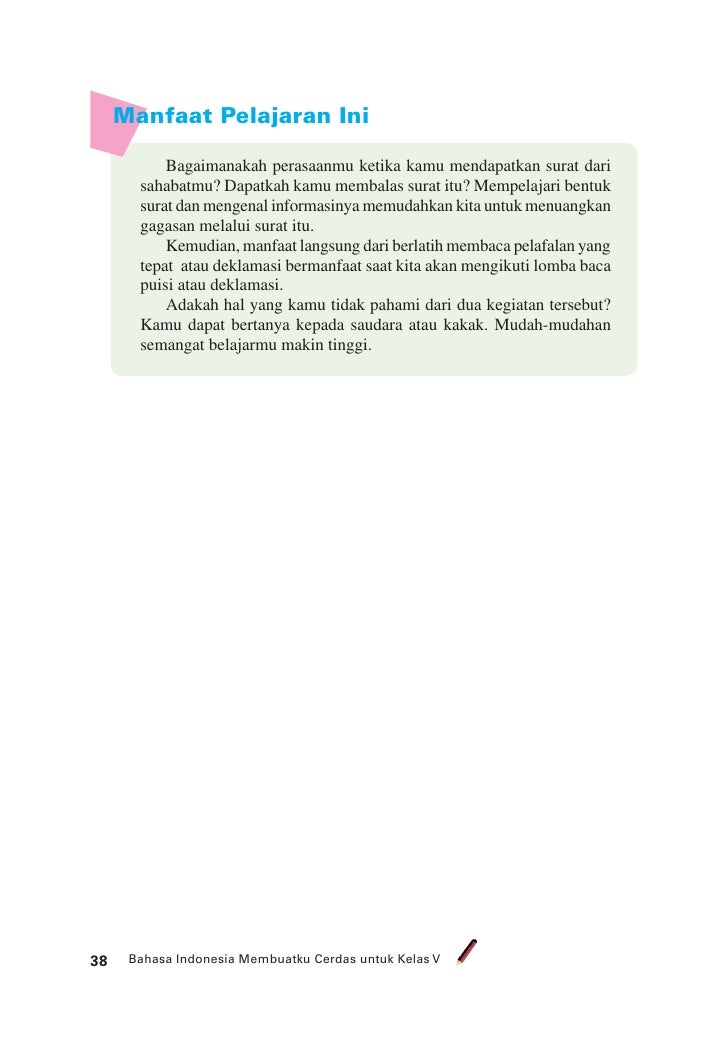 baik kakak kelas untuk surat SD kelas05 membuatku cerdas MI indonesia bahasa edi