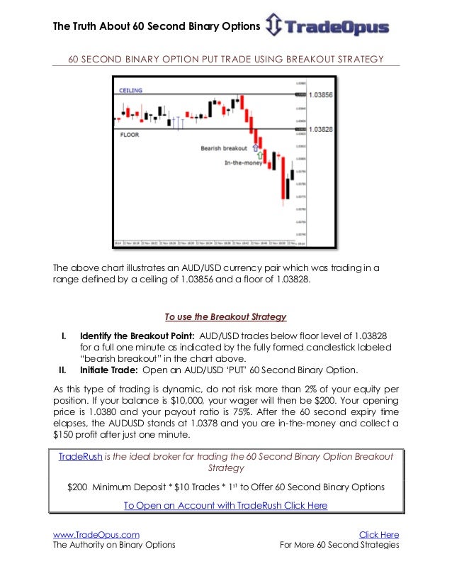 60 second binary option trading system