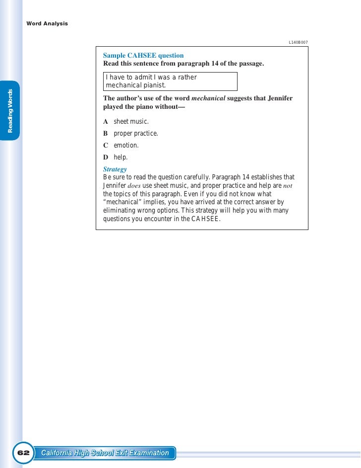California cahsee essay 08 California cahsee essay 08 picture