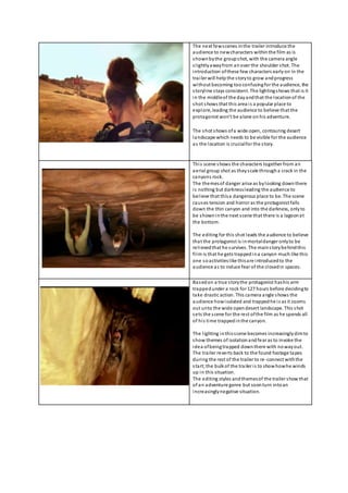 127 hours Still Image Analysis | DOCX