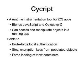 3. Attacking iOS Applications (Part 2) | PDF