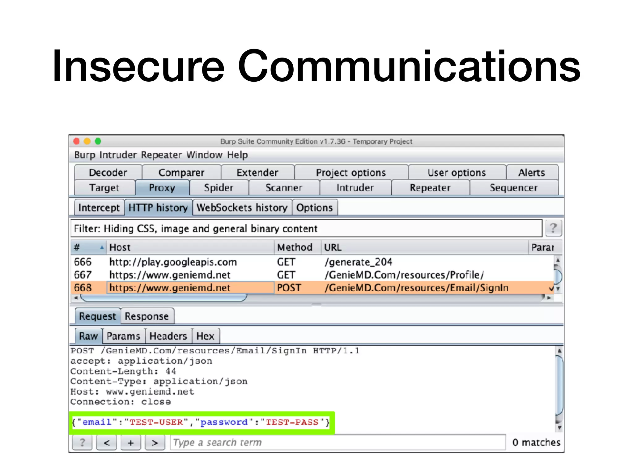 Insecure Communications
 