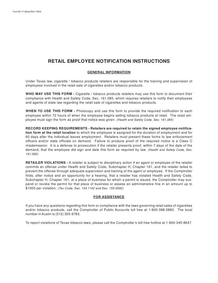 Texas Cigarette Cigar And Tobacco Products Report Forms 69 117 Cigar