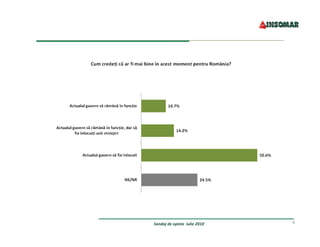 Sondaj de opinie  iulie 2010   9
 