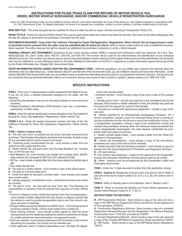 TEXAS COMPTROLLER REFUND CLAIM visual data 6
