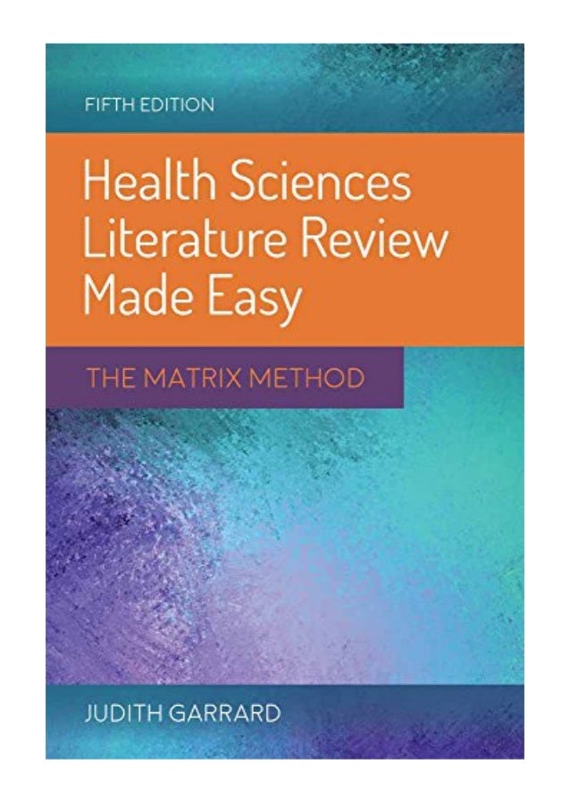 2016 Health Sciences Literature Review Made Easy Pdf The Matrix