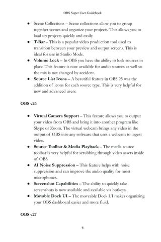 The OBS Superuser Guidebook Open Broadcaster Software Features and ...