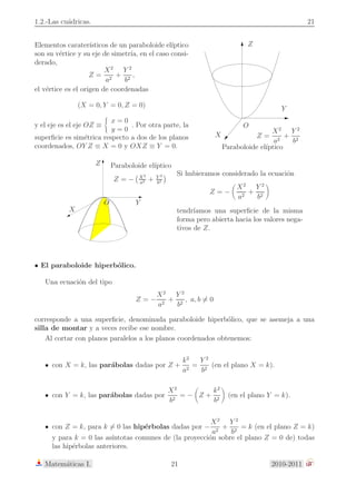), la ecuaci´on 
de la par´abola en dicho sistema de coorde- 
nadas ser´ıa de la forma 
Y 
V´ertice (,  